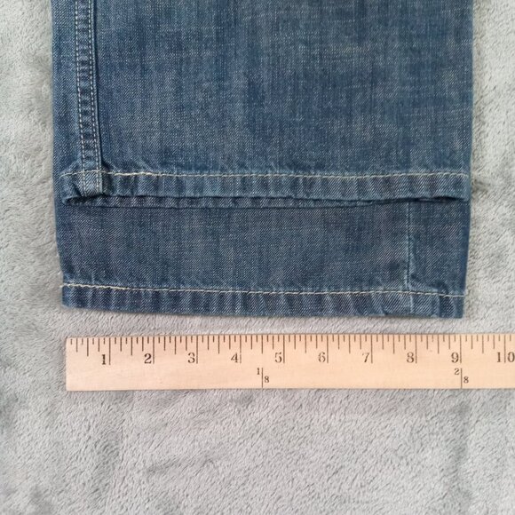 Levi's 569 Jeans Men 37x31, Tag 34x32  Blue Denim Loose Straight 100% Cotton - Picture 10 of 14